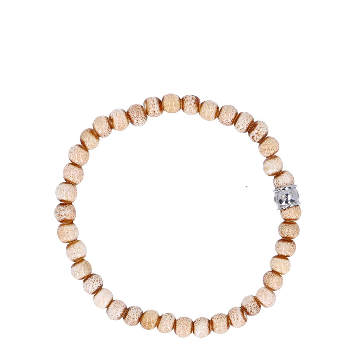 Beige armband van keramische kralen