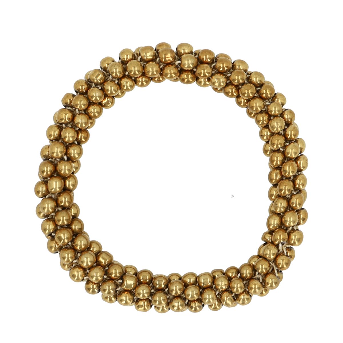 Gouden glaskralen armband