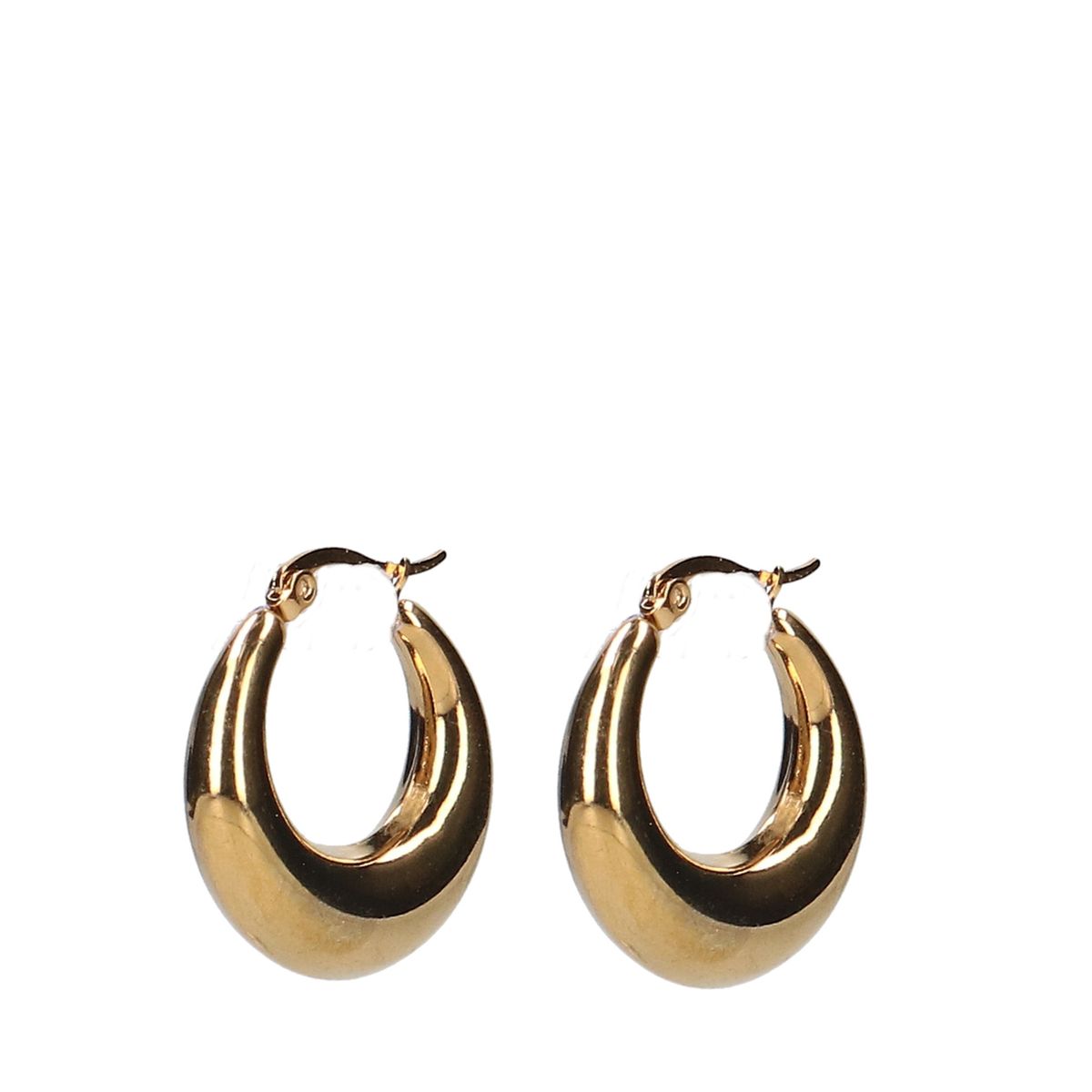 Kleine ronden goudkleurige oorbellen