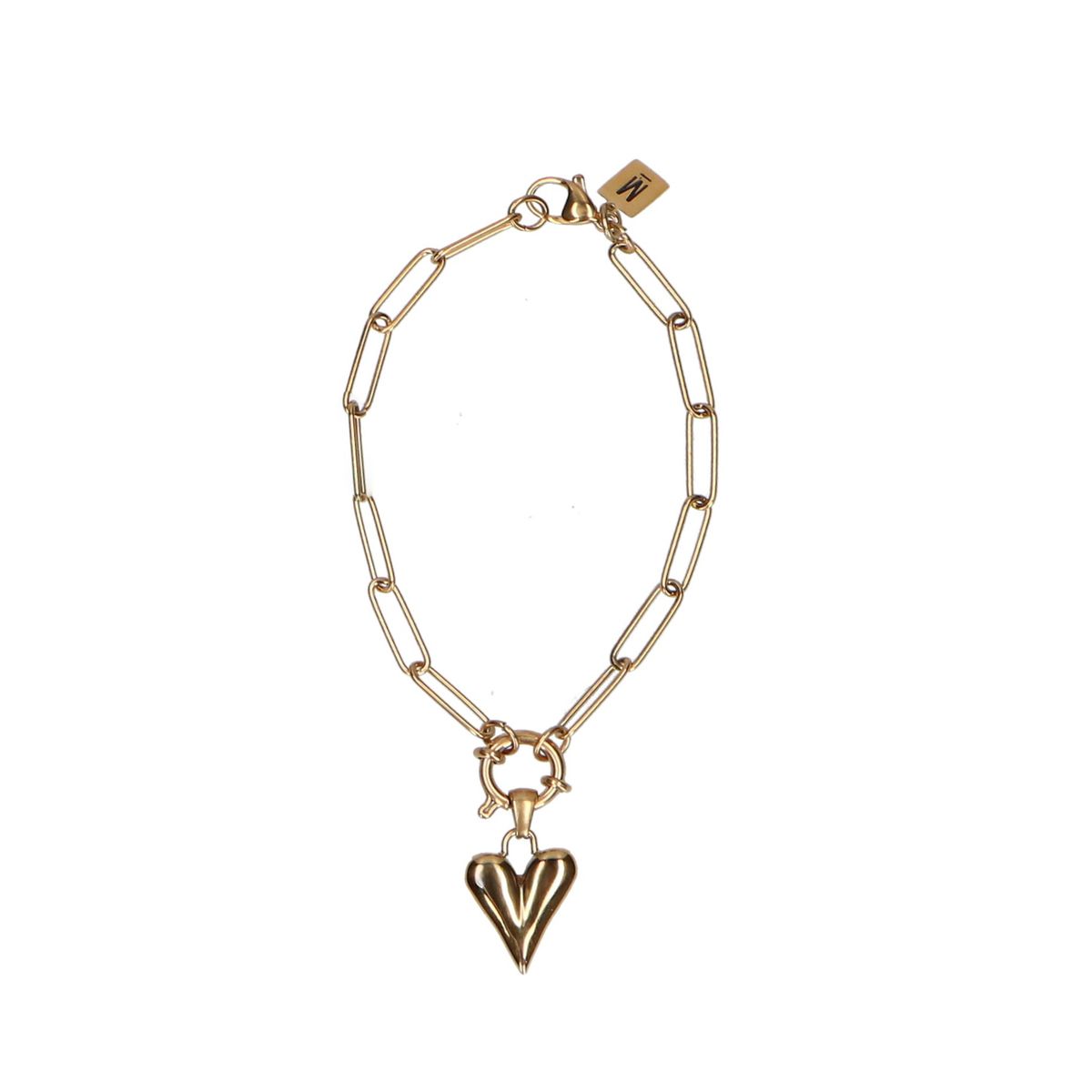 Gouden stainless steel schakelarmband