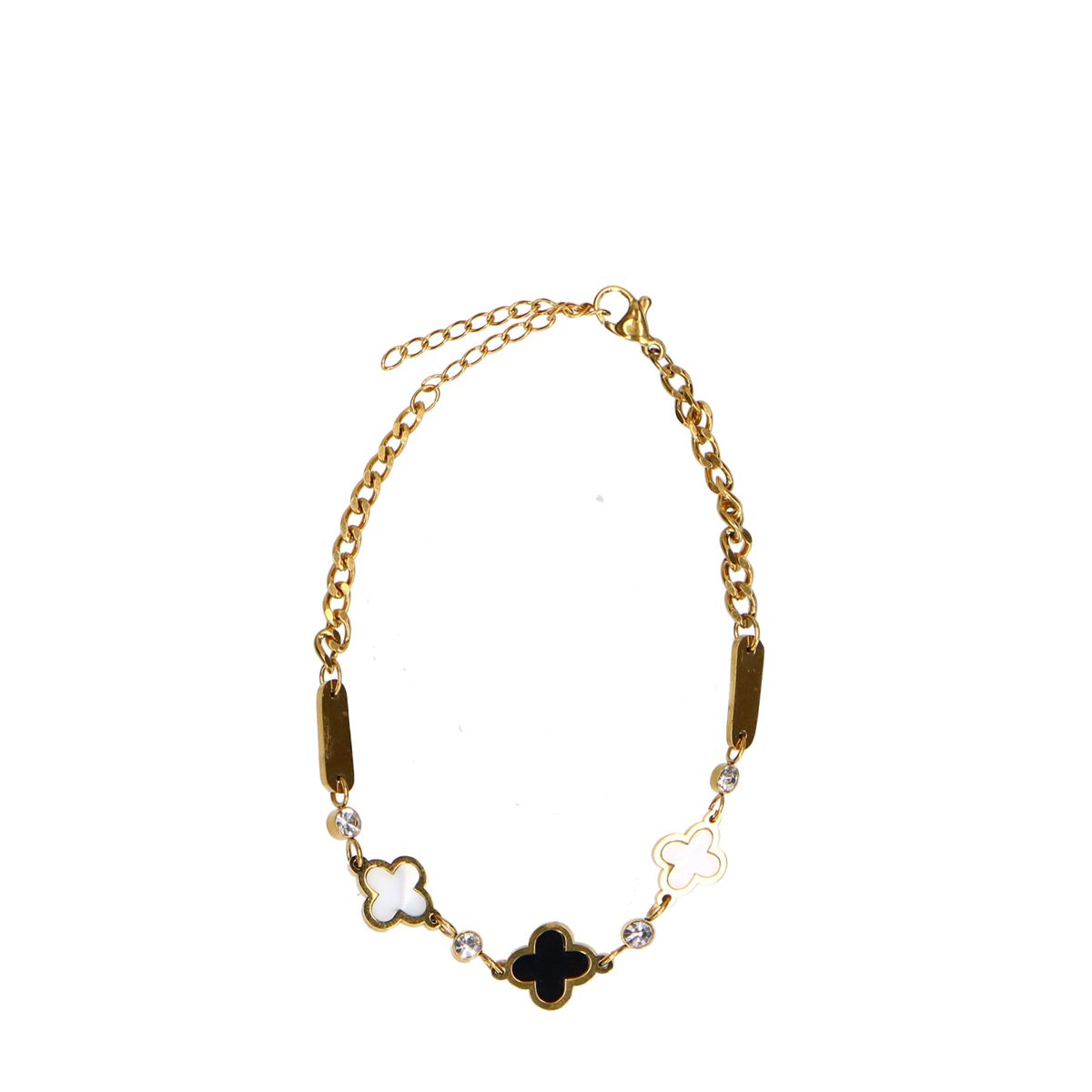 Gouden klavertjes armband