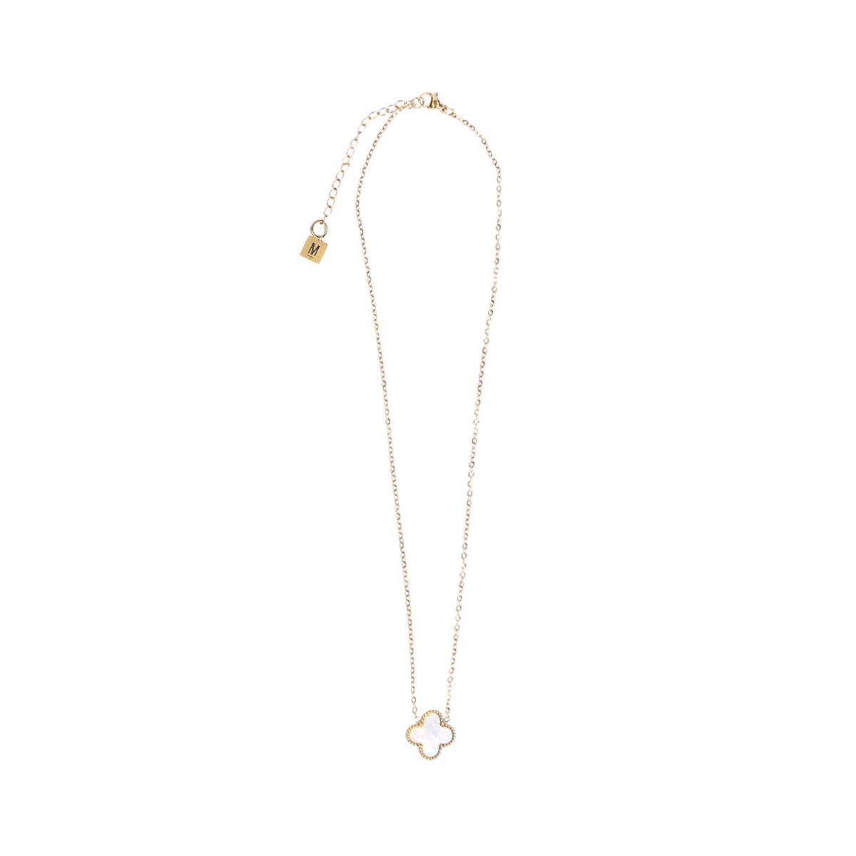 Goudkleurige klavertjes ketting