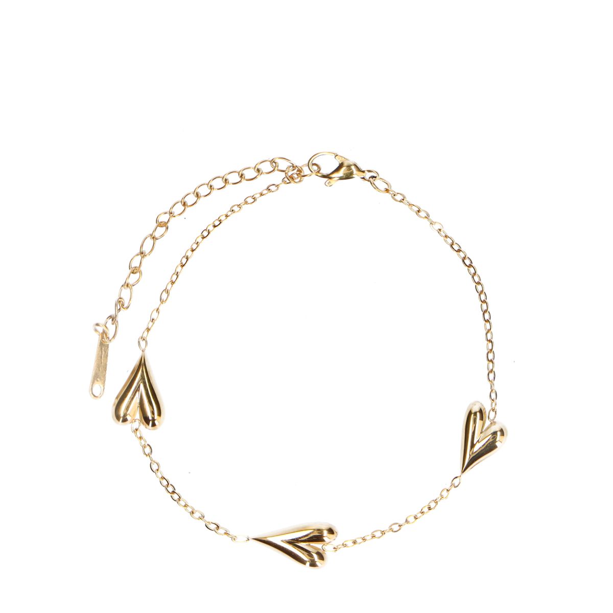 Gouden armband met hartjes
