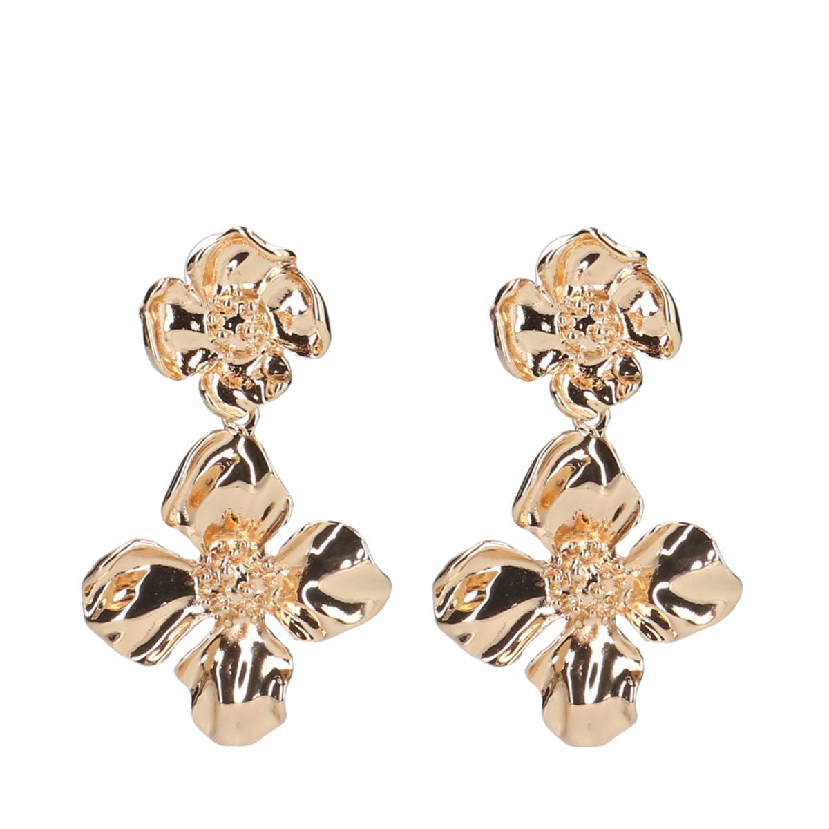 Gouden bloemen oorbellen