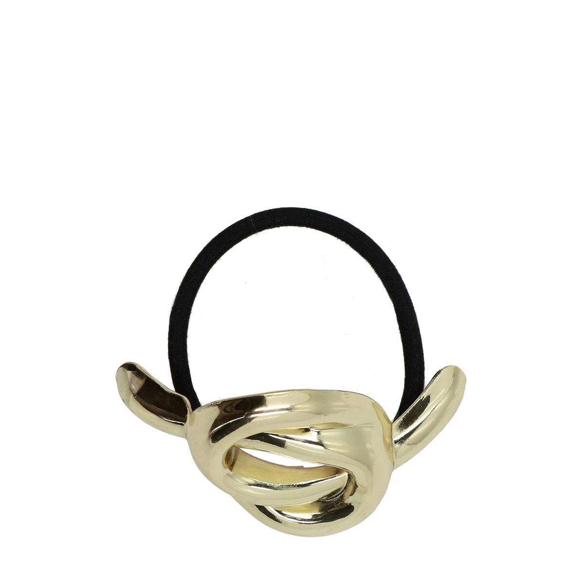 Haarelastiek met goudkleurig detail