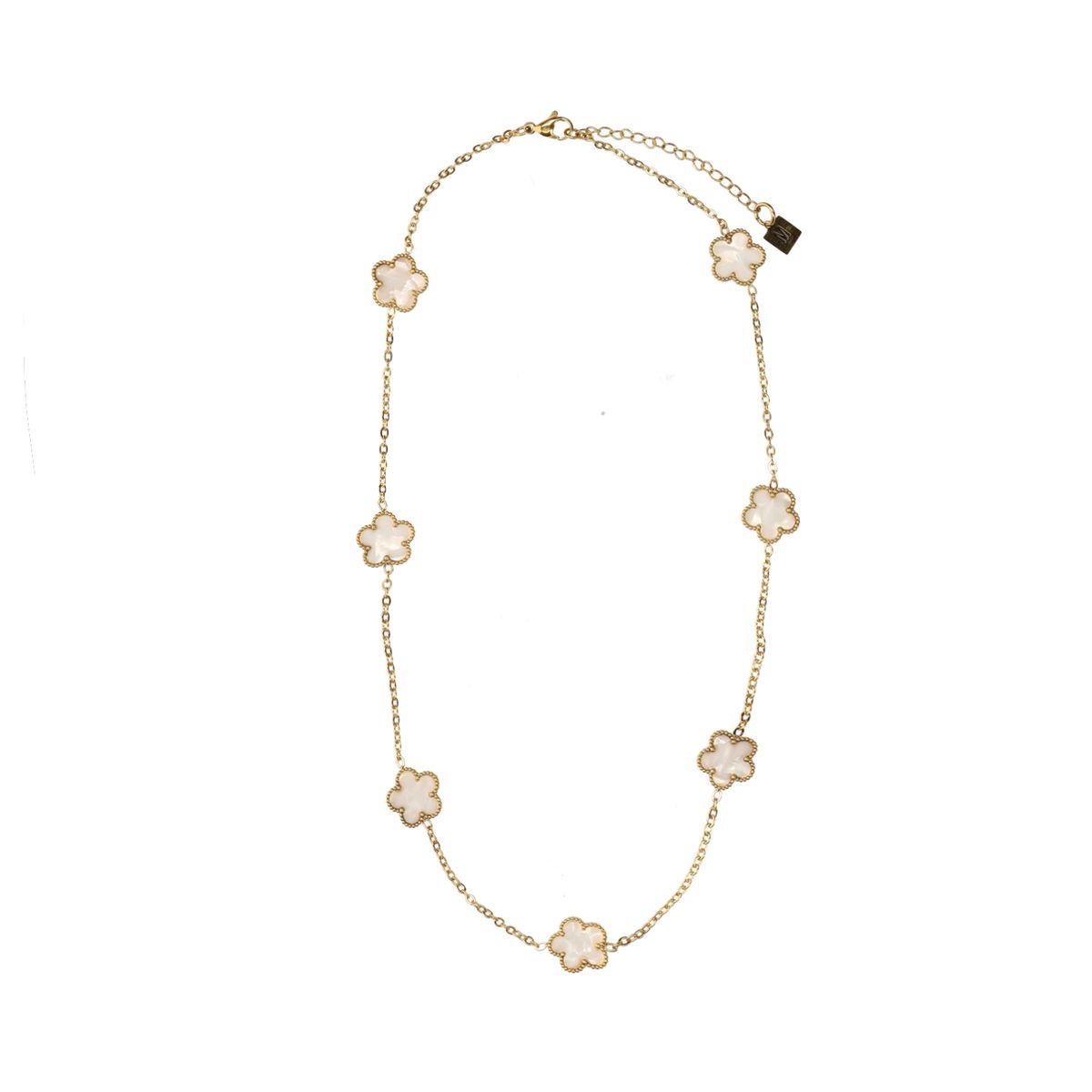 Goudkleurige bloemetjes ketting