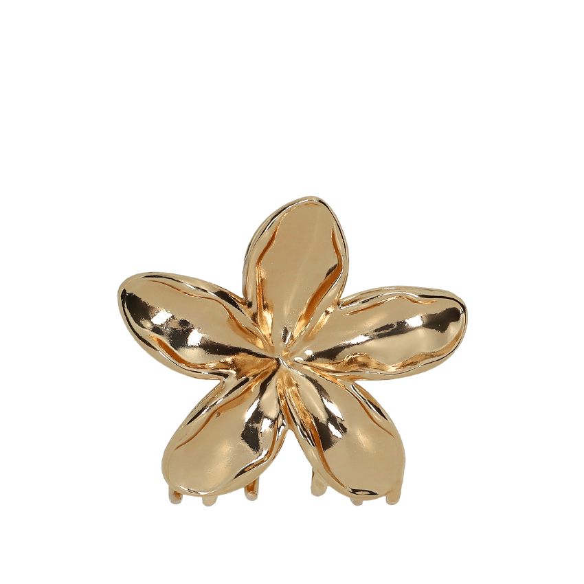 Goudkleurige bloemen haarklem