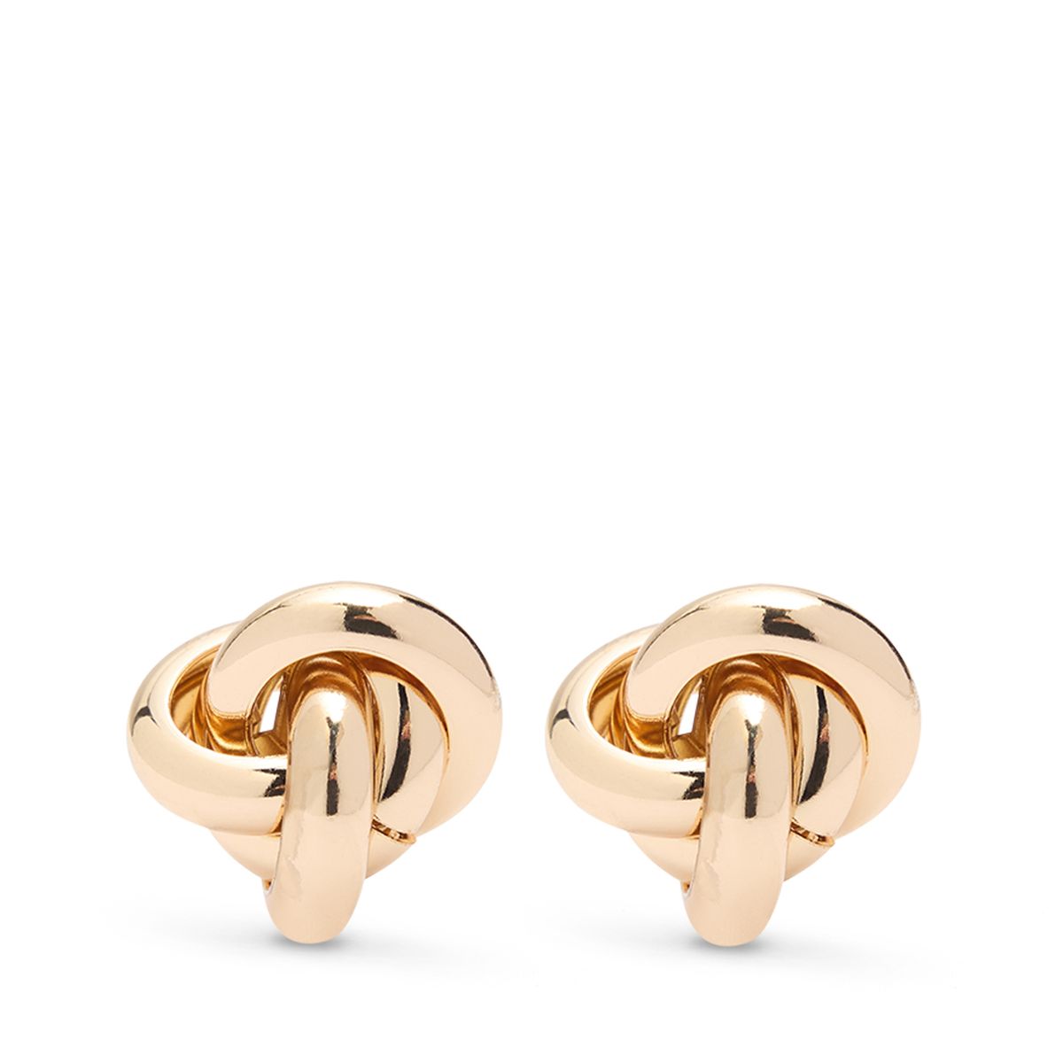 Goudkleurige knot oorbellen