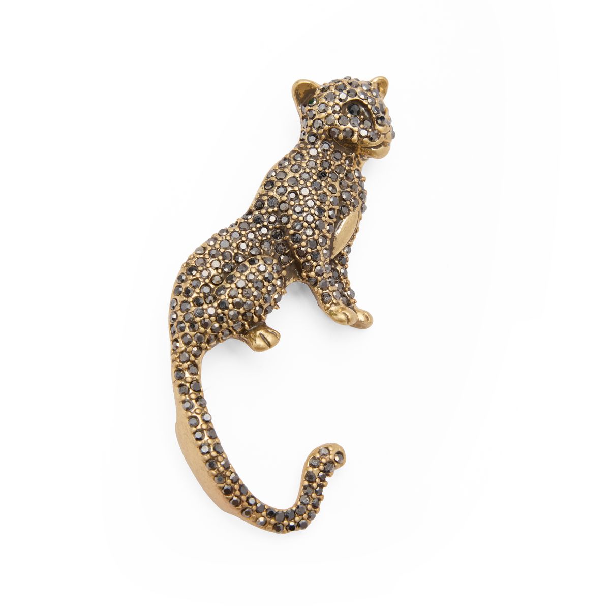 Goudkleurige cheetah broche