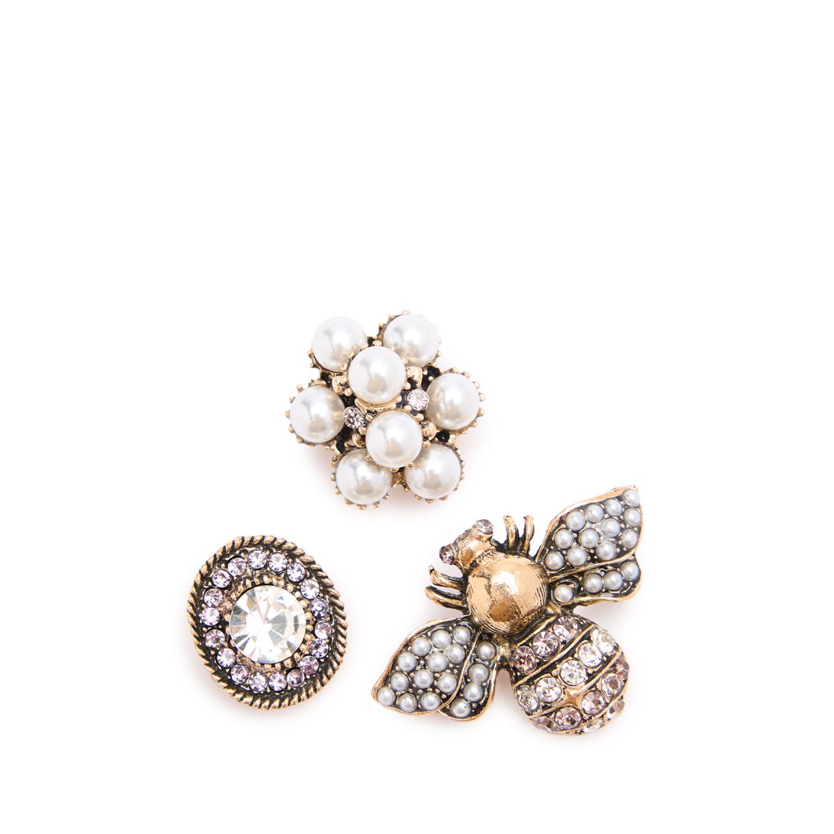 3-pack gouden broches