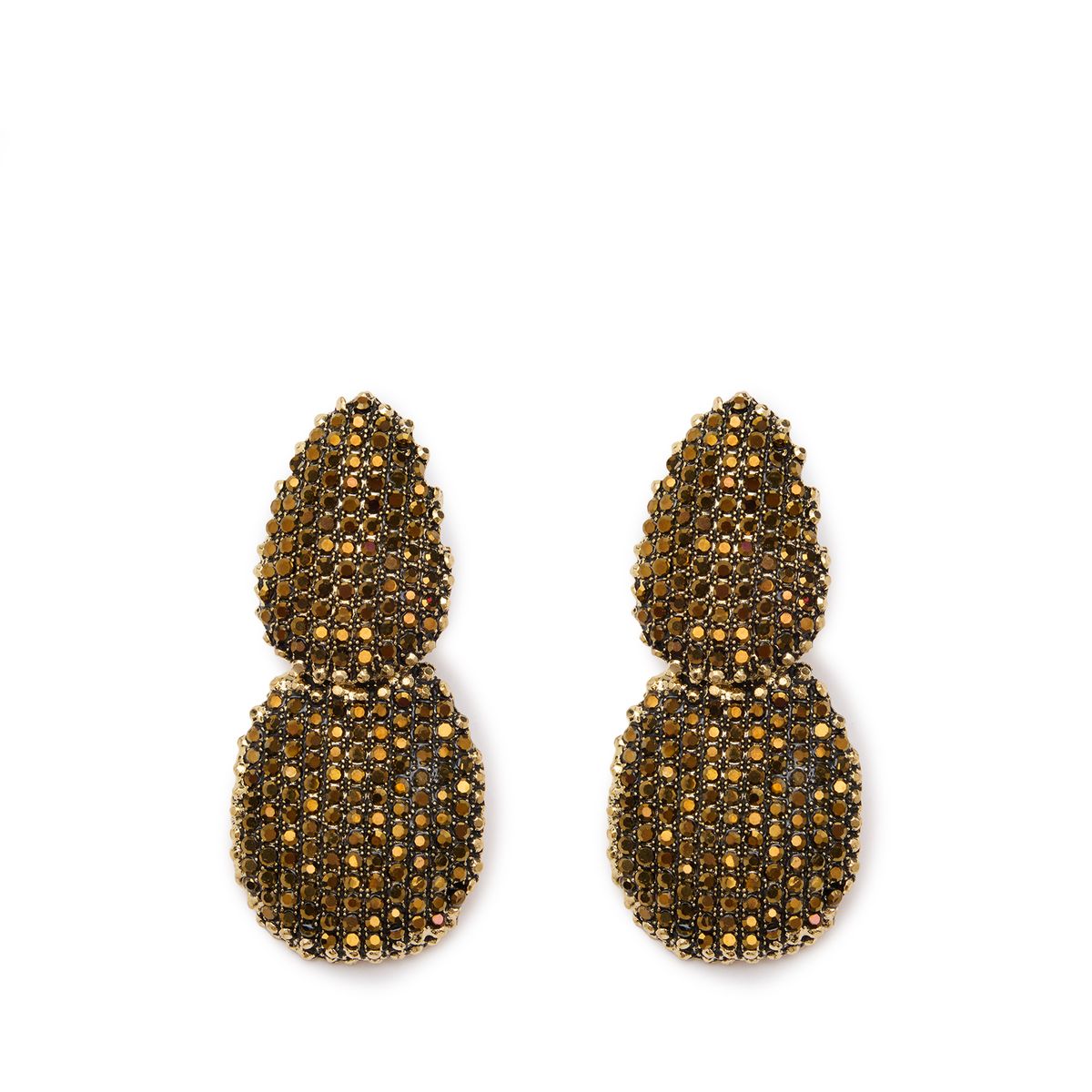 Gouden glitter oorbellen