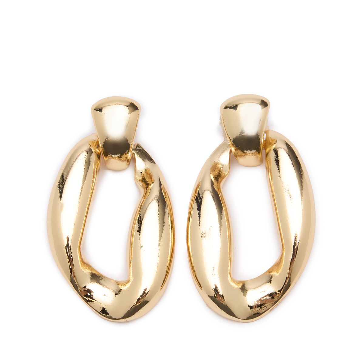 Gouden hanger oorbellen