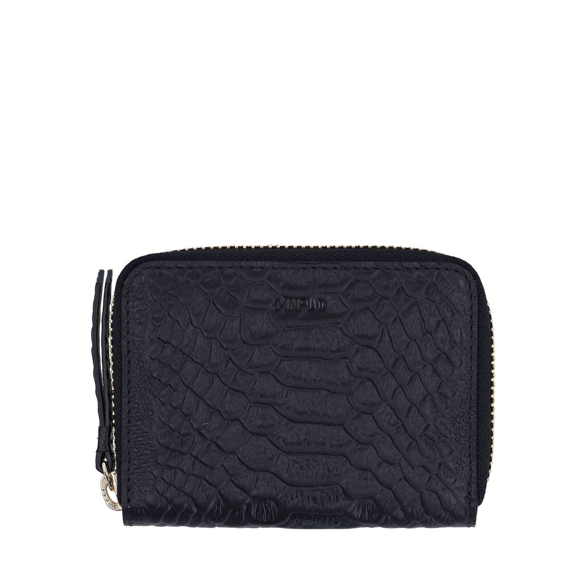 Zwarte leren portemonnee