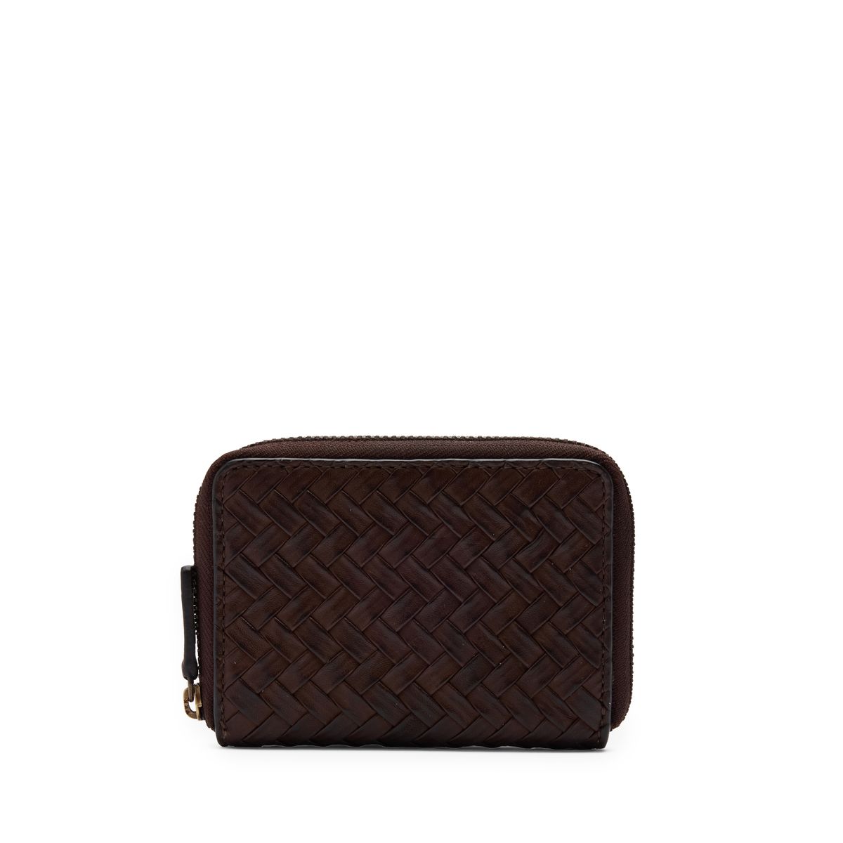 Manfield Braunes Leder-Portemonnaie