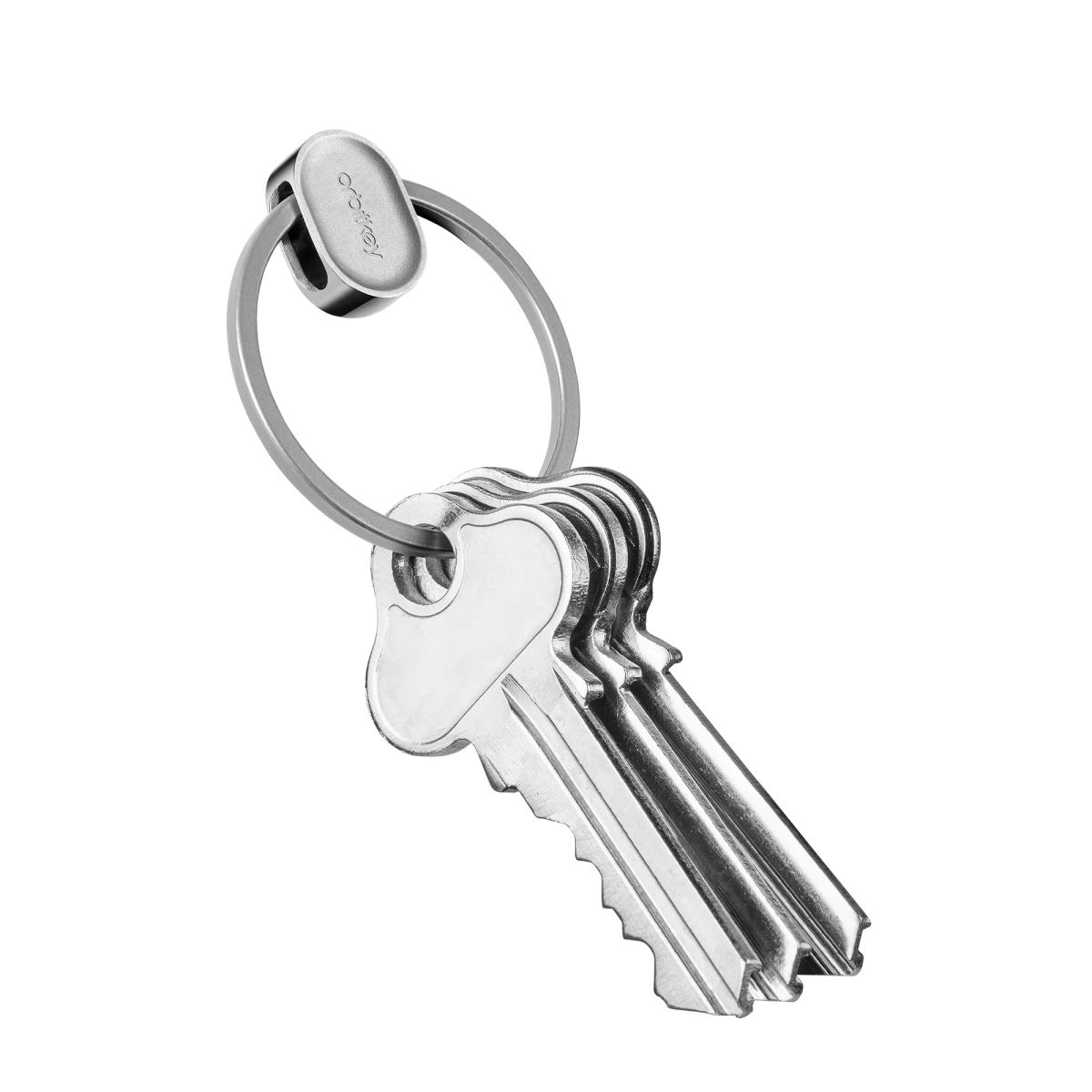 Zilveren stalen Orbitkey ring