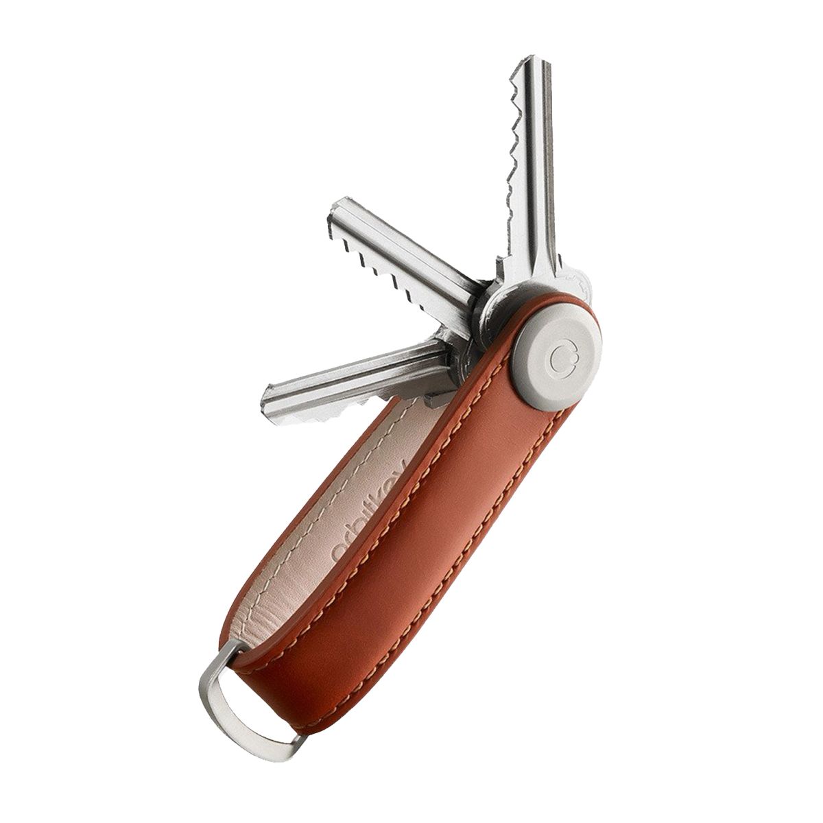 Cognac leren Orbitkey sleutelhanger