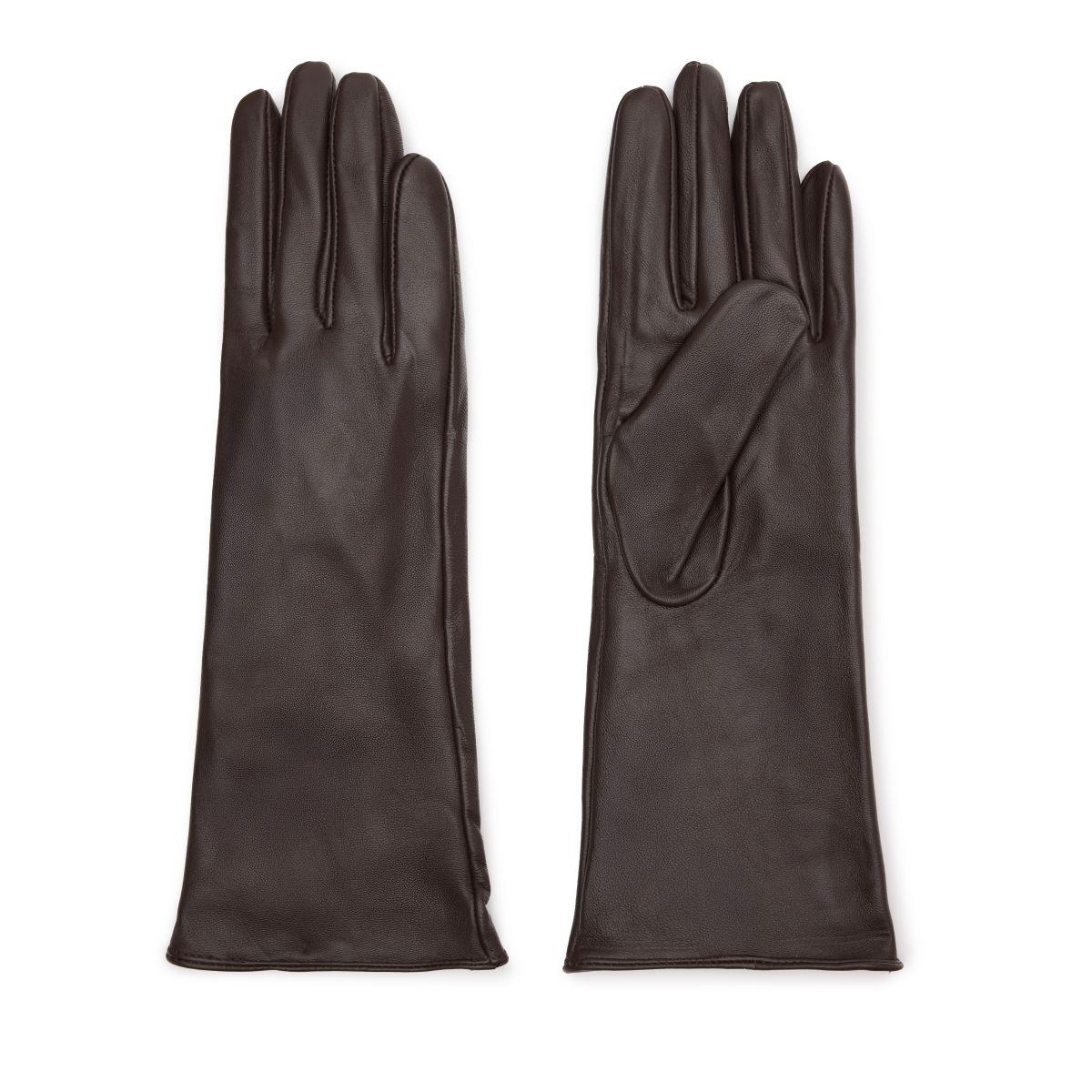 Donkerbruine leren handschoenen