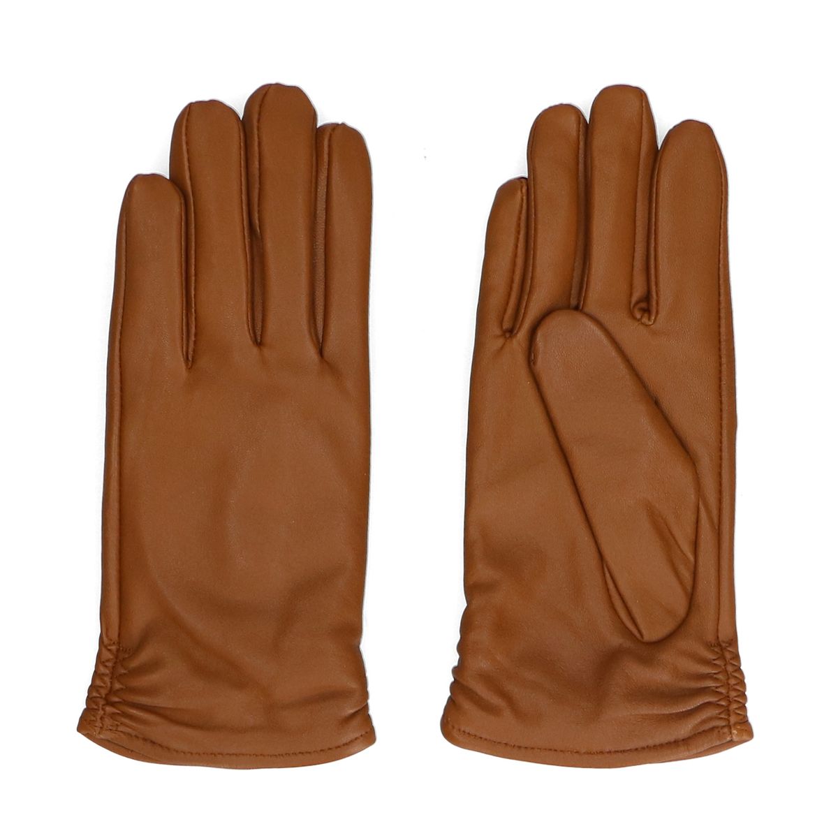 Cognac leren handschoenen