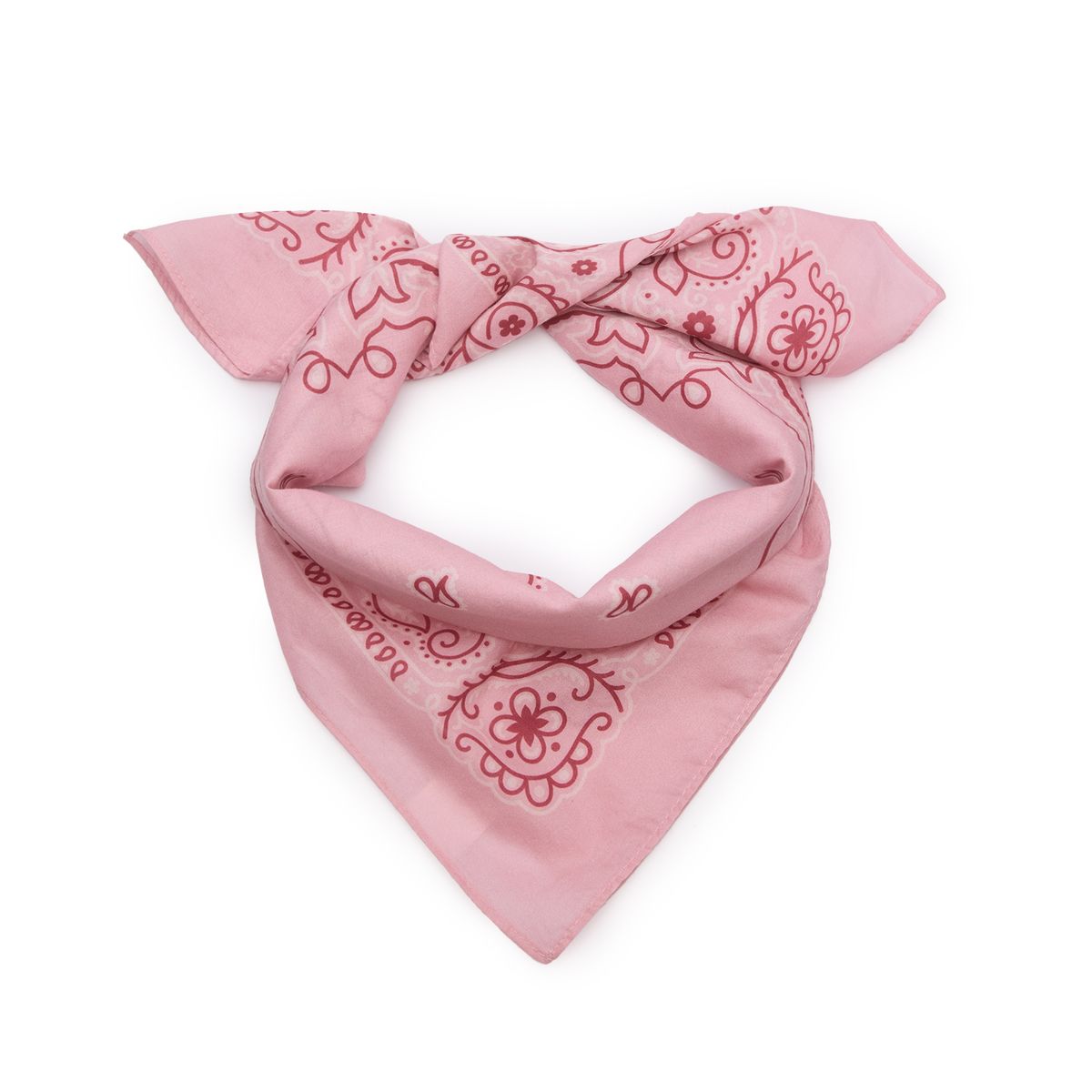 Roze sjaaltje met wit- en donkerroze details