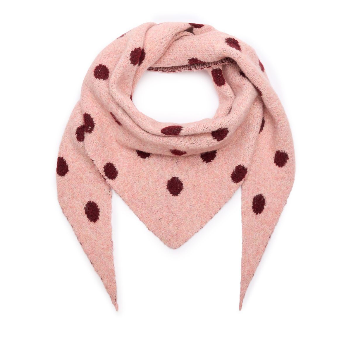 Roze sjaal met stippen