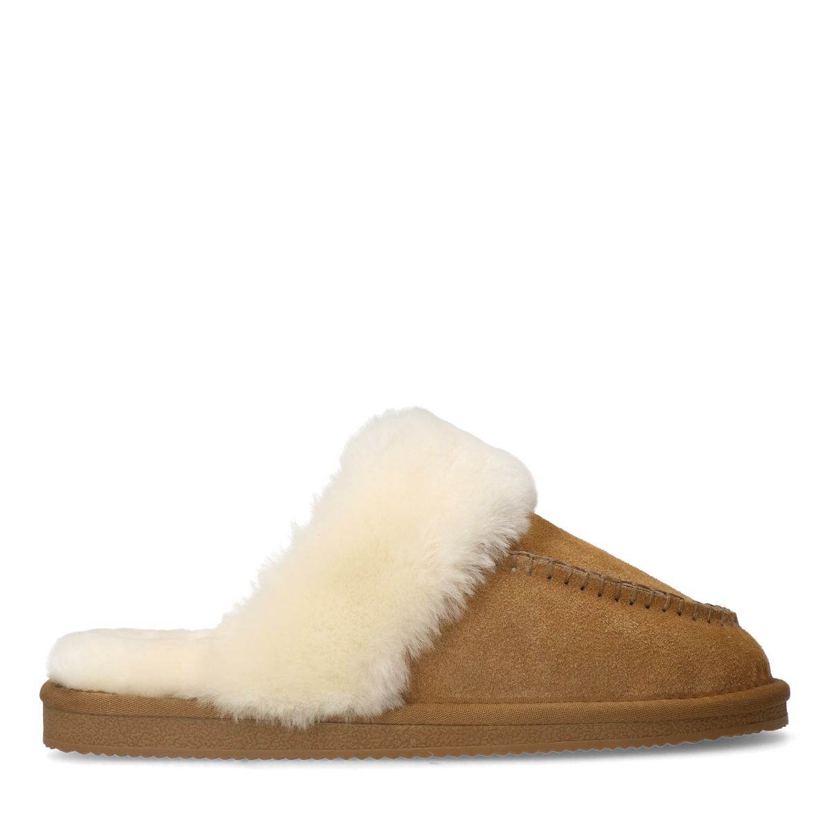 Cognac suède pantoffels