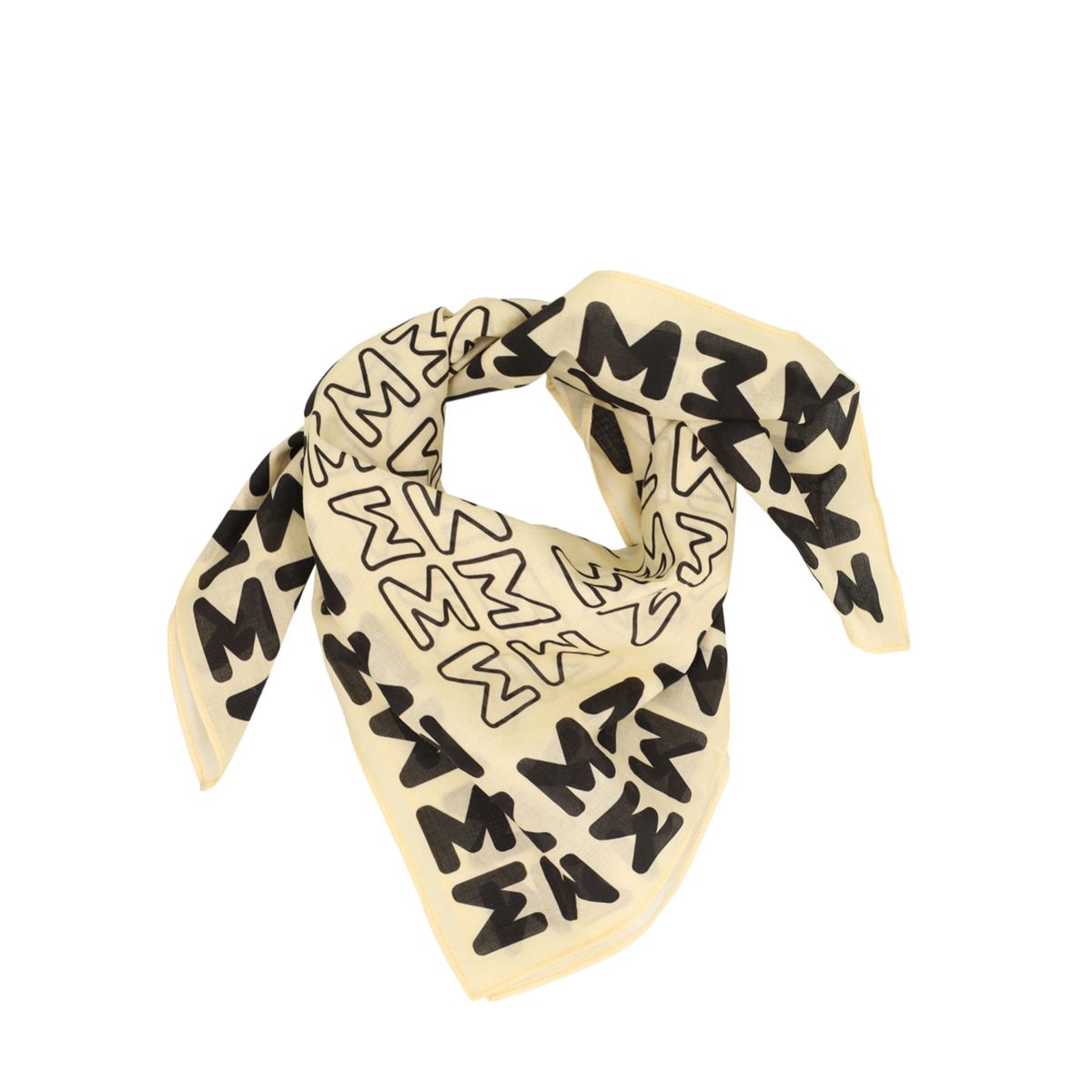 Beige sjaaltje met zwarte M details