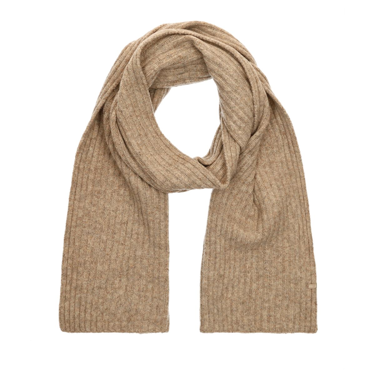 Beige sjaal met ribbel details