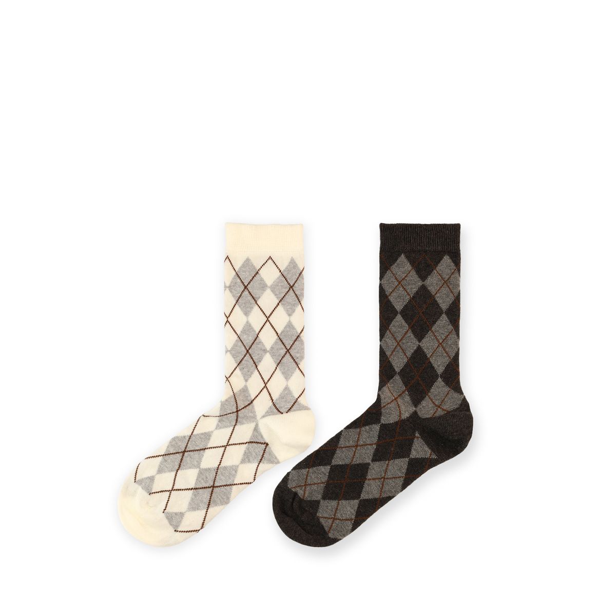 2-pack multicolor geruite sokken