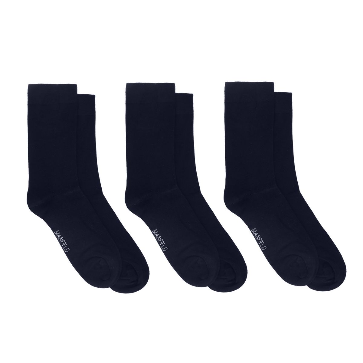 3-pack donkerblauwe bamboe sokken