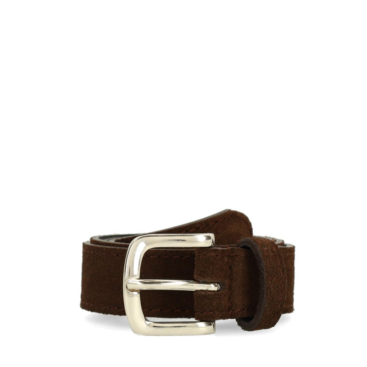 Donker bruine suède riem