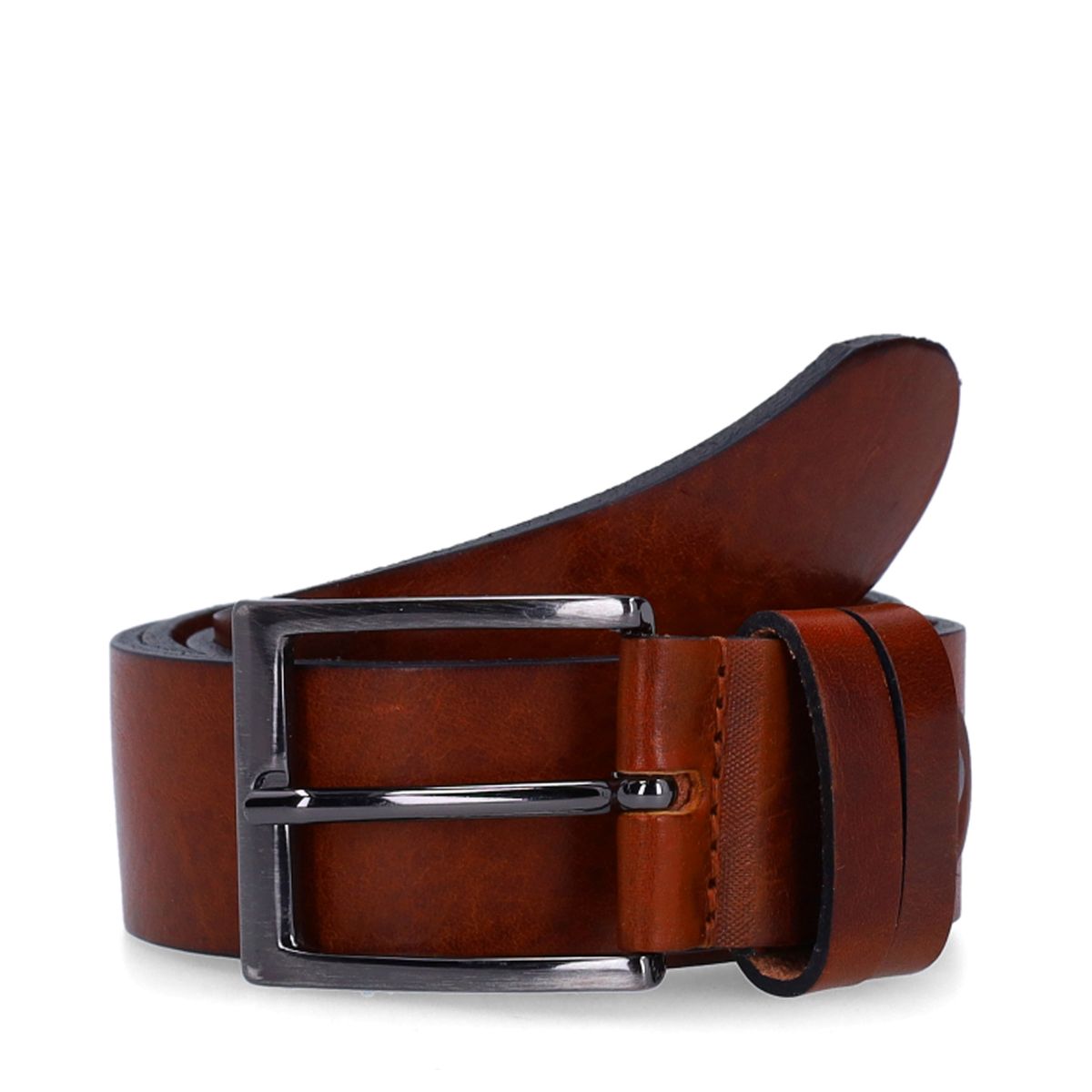 Cognac leren riem