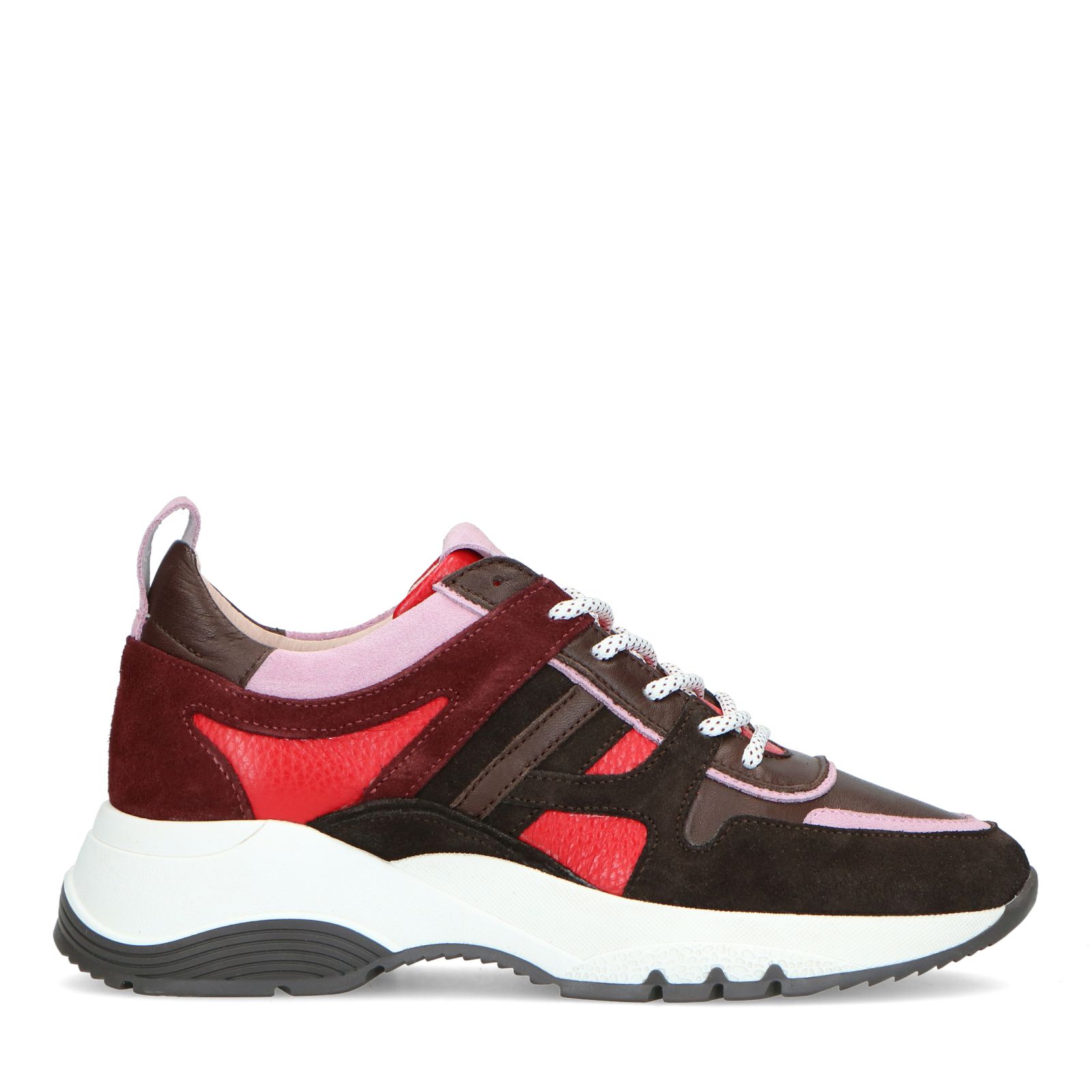 Bruine dad sneakers met multicolor details - Dames | MANFIELD