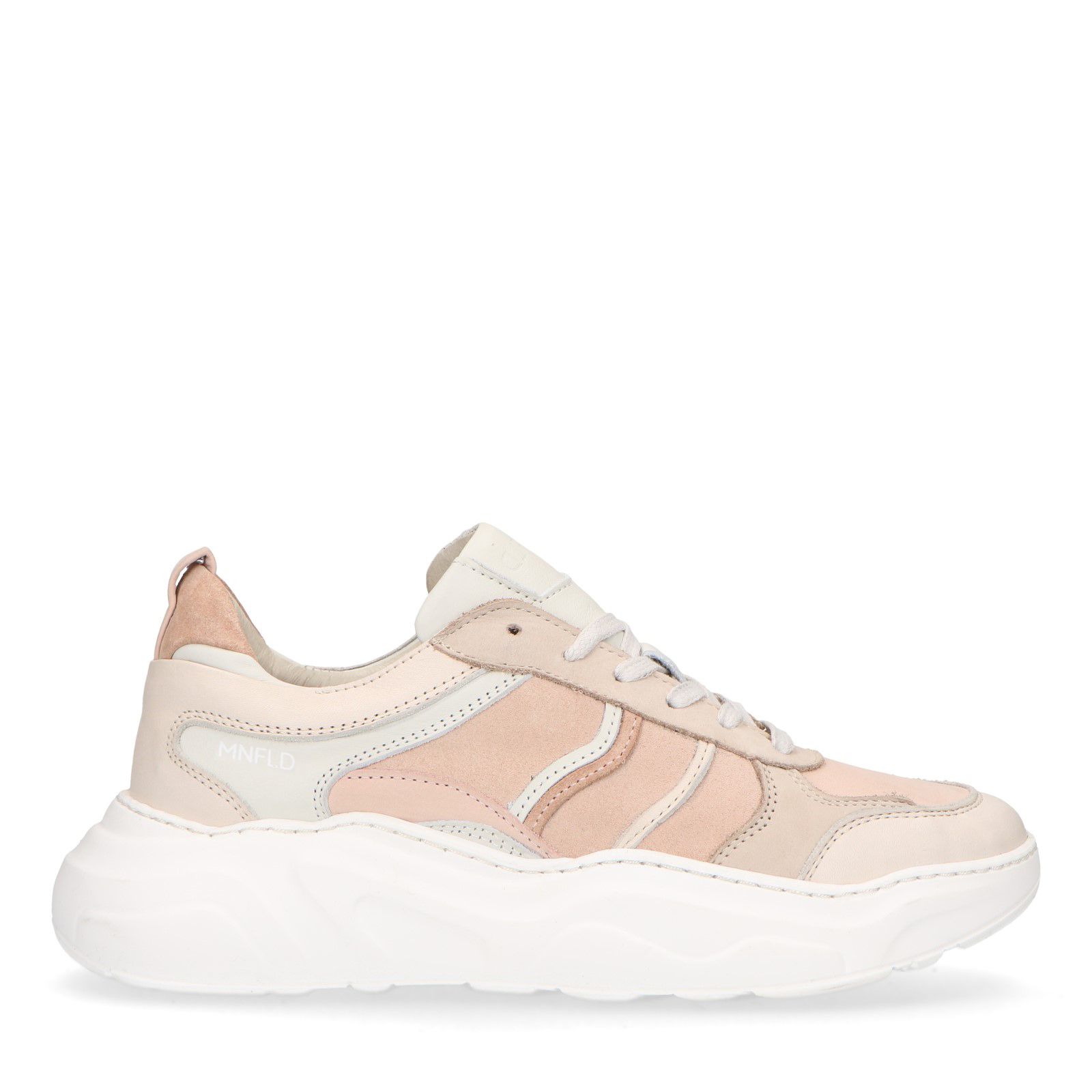 Pastel roze dad sneakers met details - Dames | MANFIELD