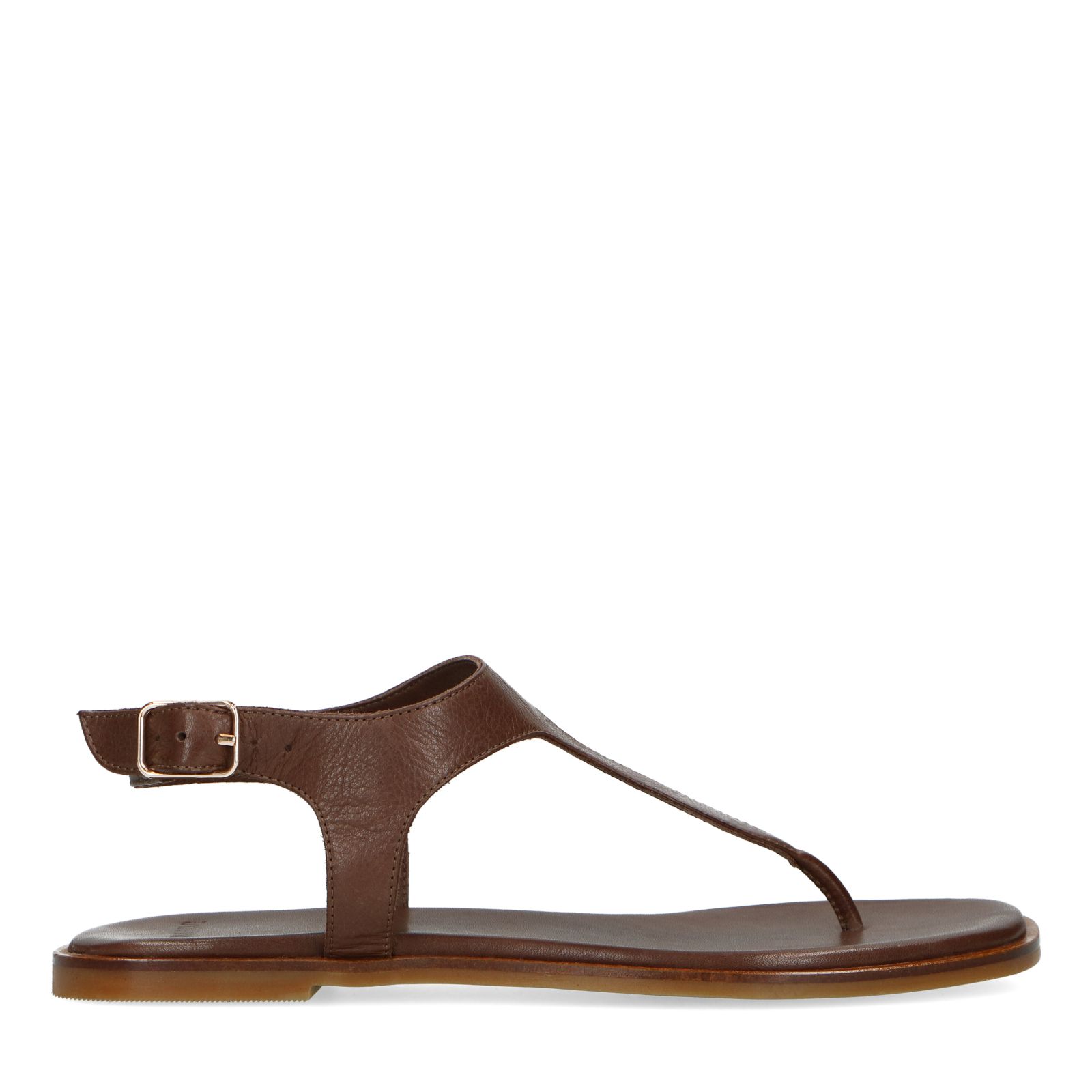 Bruine leren sandalen | MANFIELD