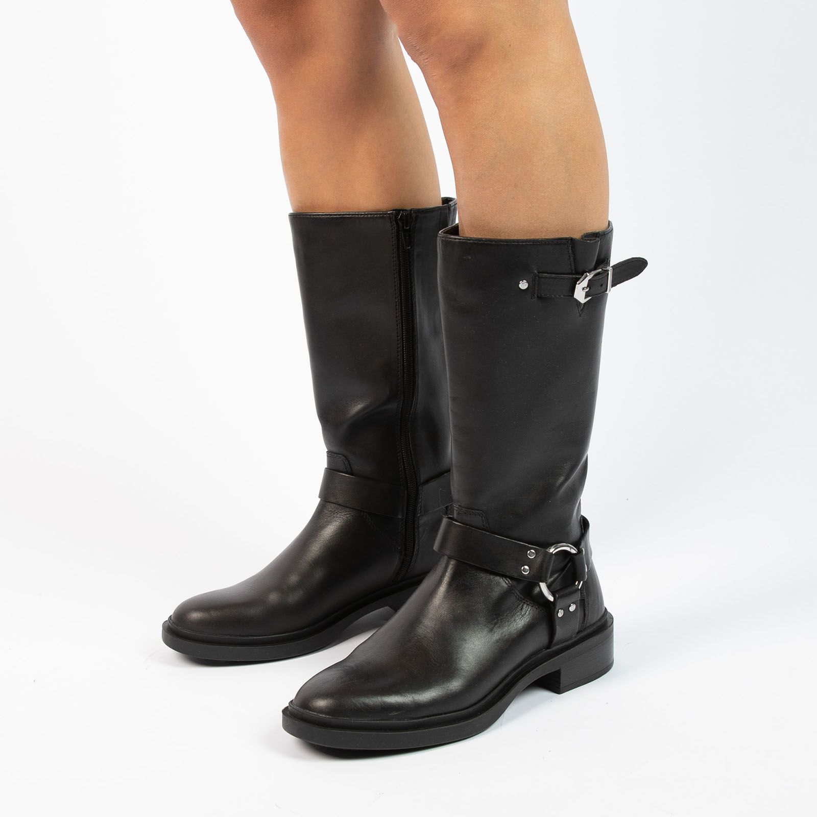 High store biker boots