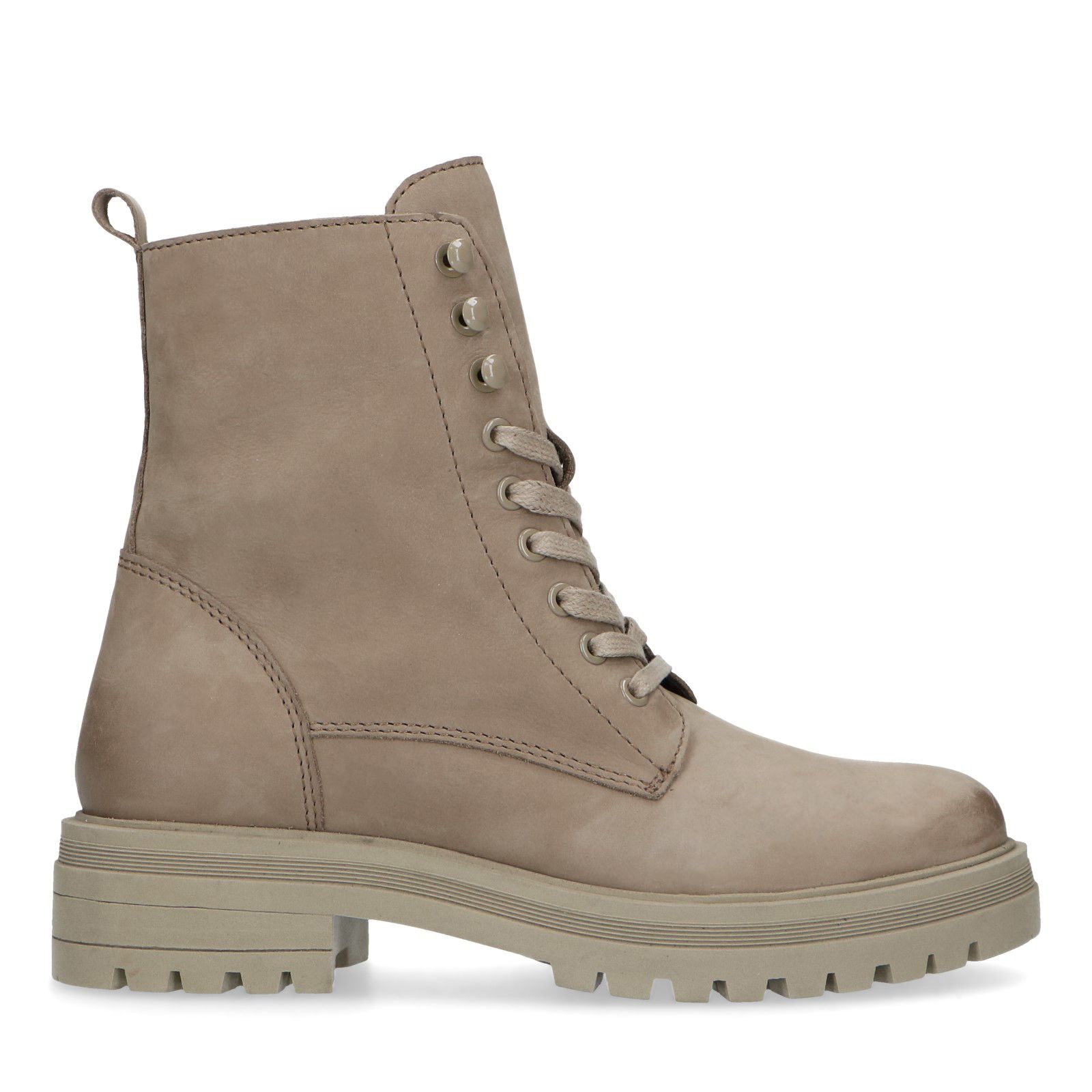 Taupe veterboots - Dames |