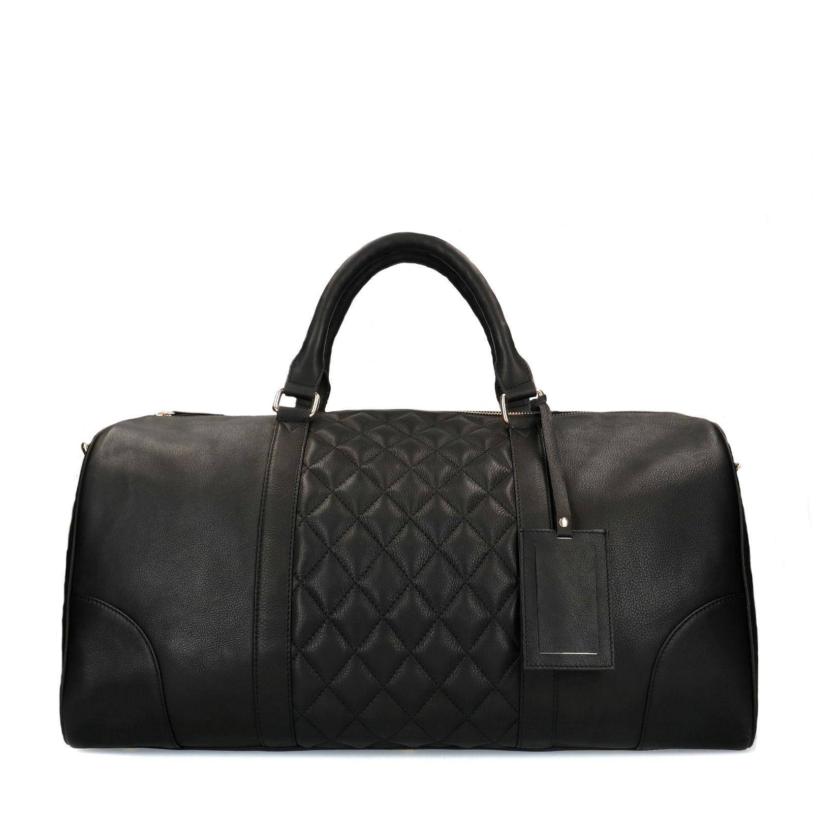 Zwarte leren weekendtas - Tassen | MANFIELD