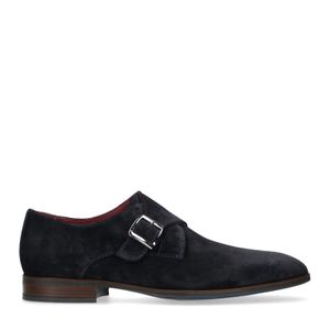 Donkerblauwe suède veterschoenen - Heren | MANFIELD