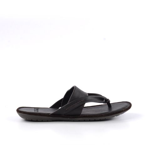Leren slippers bruin
