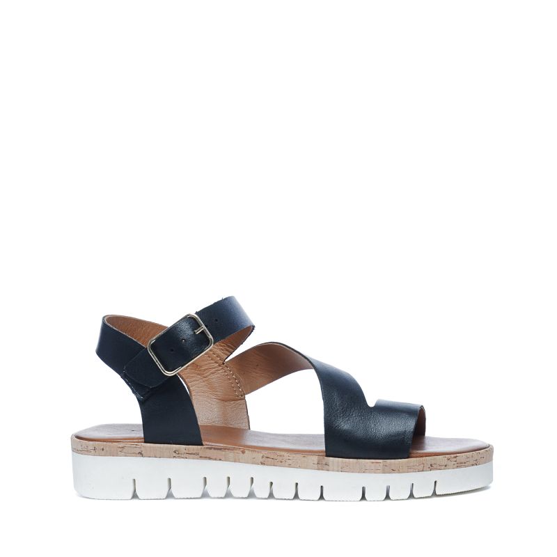Plateau sandalen zwart