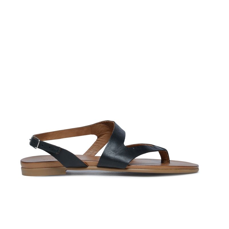 Leren sandalen zwart