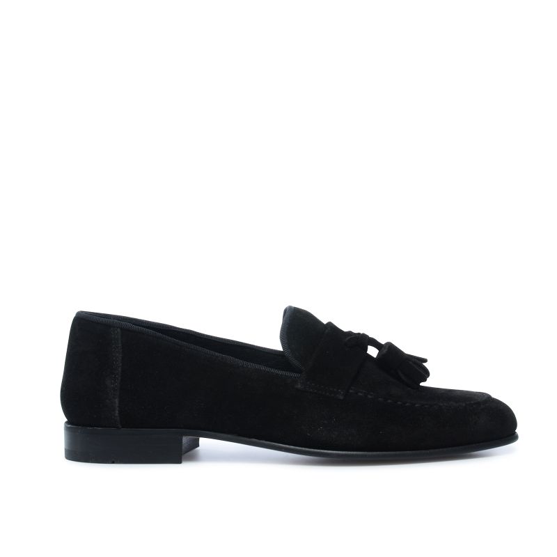 Zwarte loafers met kwastjes