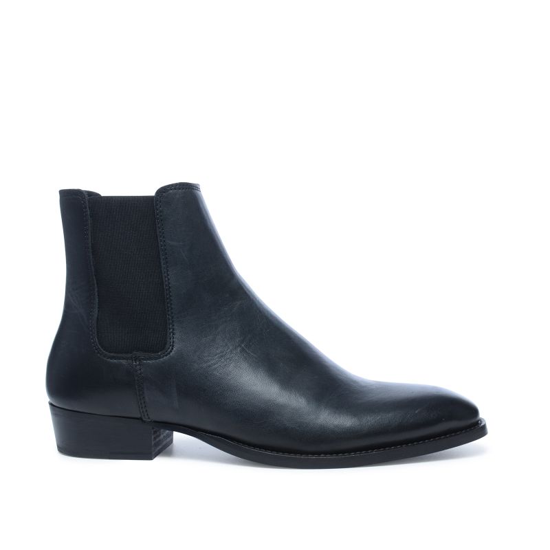 Zwarte chelsea boots met spitse neus