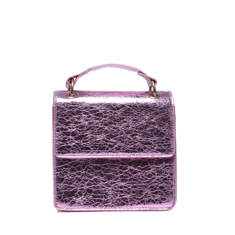 Roze metallic tasje