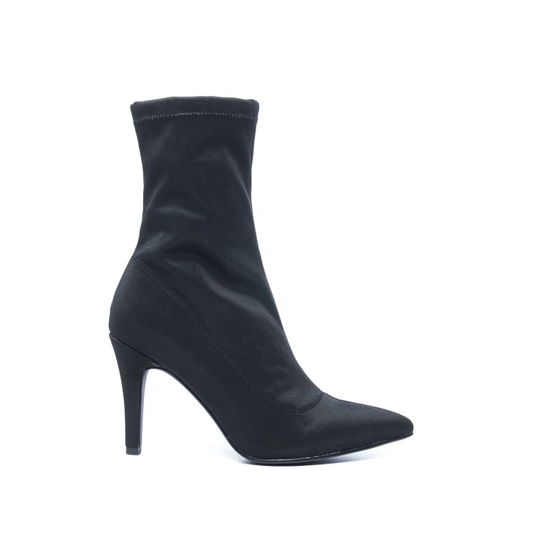 Zwarte sock boots met hak