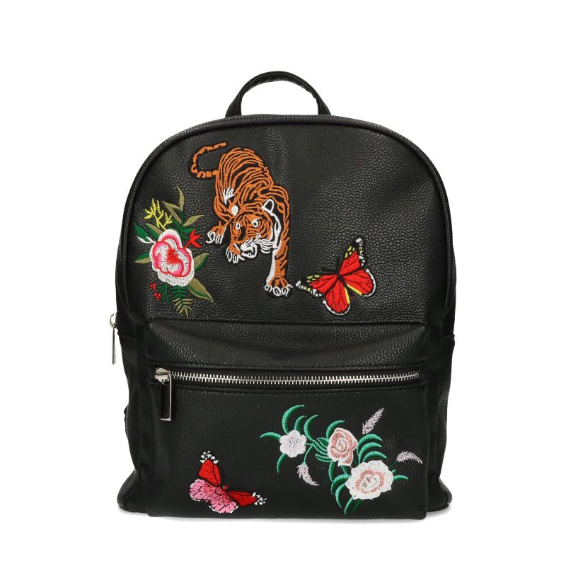 Zwarte rugzak met embroidery