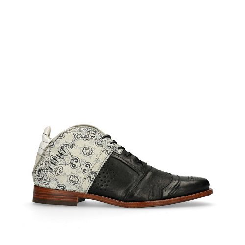 REHAB Kurt II tattoo zwarte veterschoenen