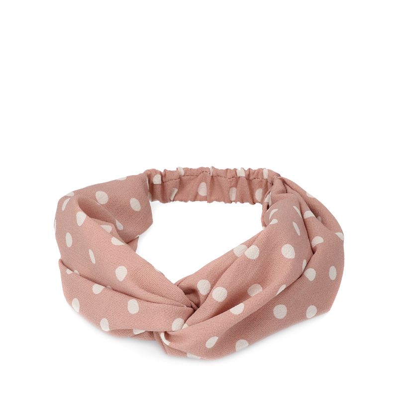 Roze haarband met witte dots