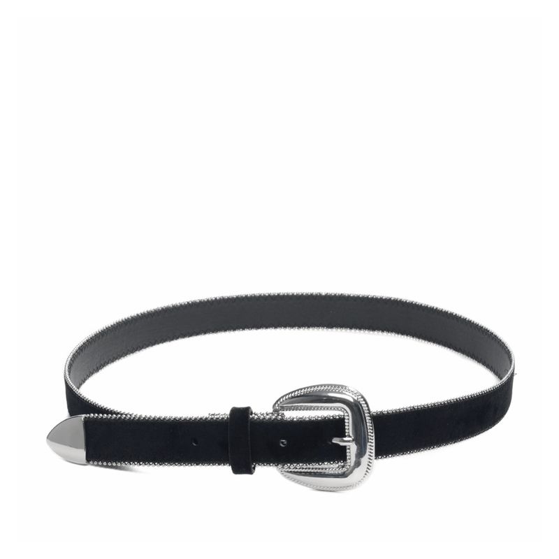 Velvet riem met western gesp