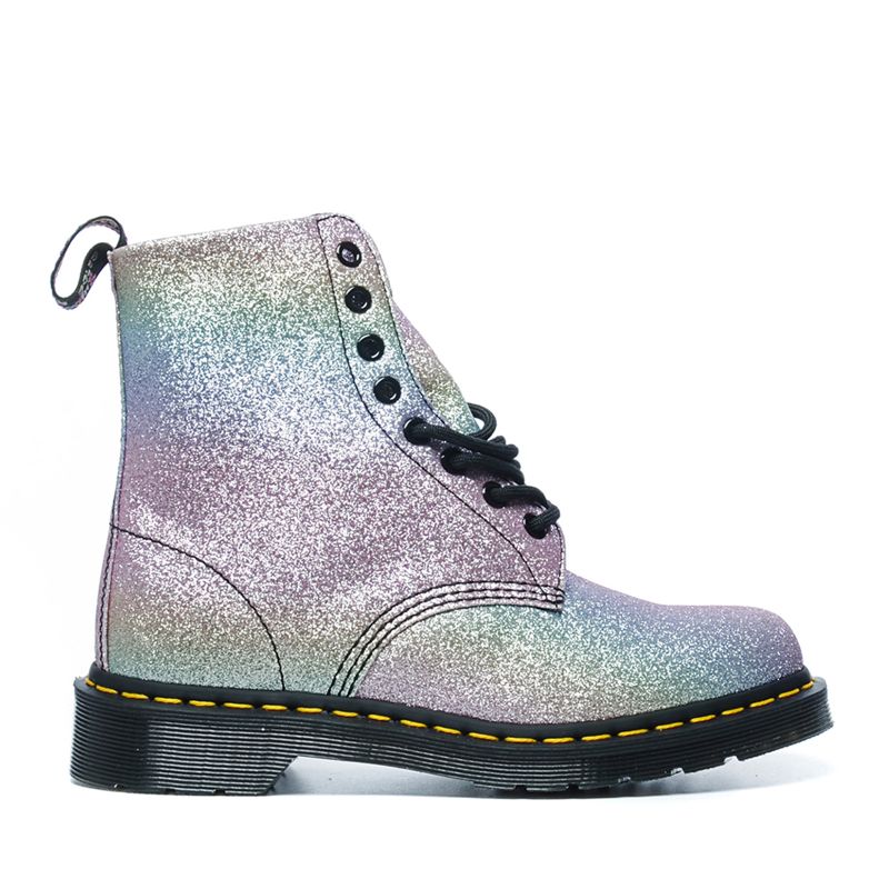 dr martens pascal glitter silver